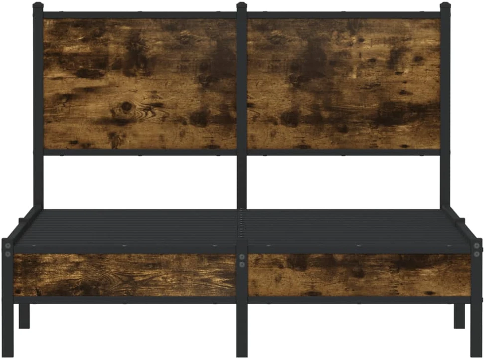Lovos rėmas be čiužinio, dūminio ąžuolo, 120x200cm, metalas