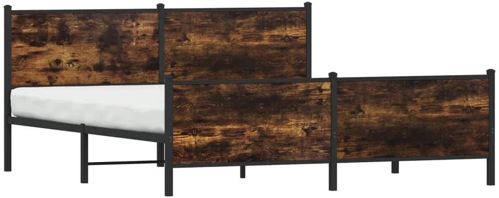 Lova Lovos rėmas be čiužinio, dūminio ąžuolo, 193x203cm, metalas