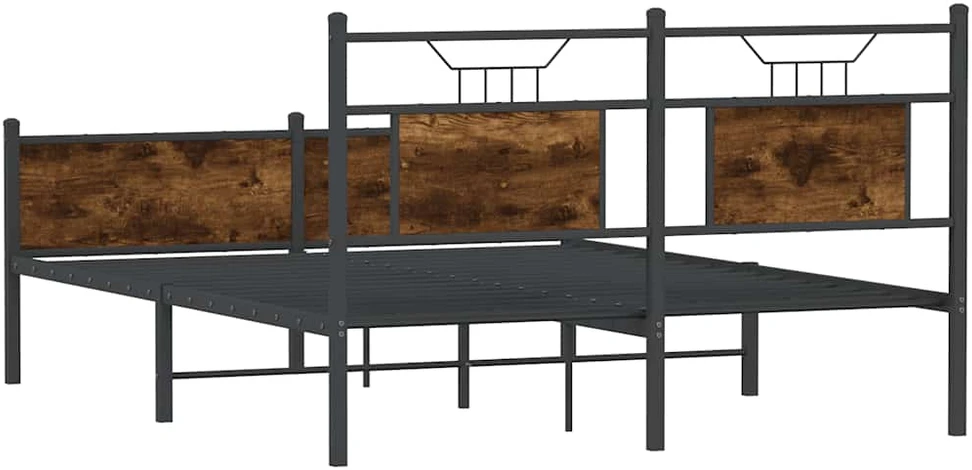 Lovos rėmas be čiužinio, dūminio ąžuolo, 140x200cm, mediena