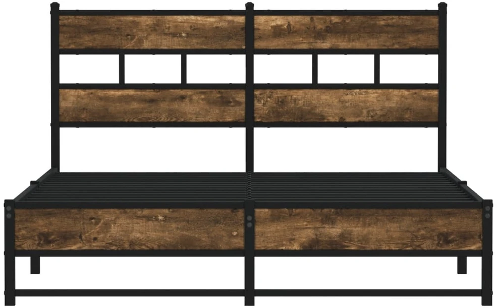 Lovos rėmas be čiužinio, dūminio ąžuolo, 160x200cm, metalas