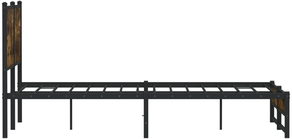 Lovos rėmas be čiužinio, dūminio ąžuolo, 150x200cm, metalas