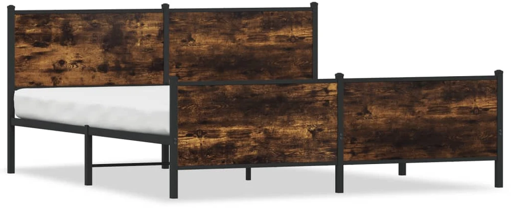 Lovos rėmas be čiužinio, dūminio ąžuolo, 180x200cm, metalas