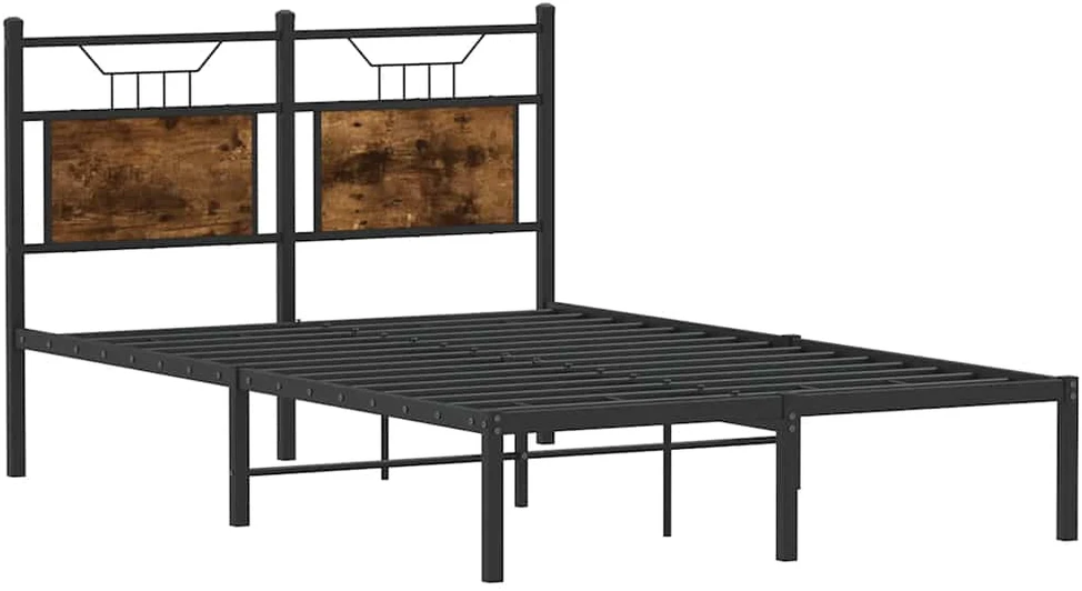 Lovos rėmas be čiužinio, dūminio ąžuolo, 120x200cm, mediena