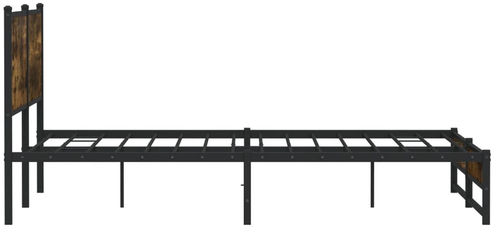 Lovos rėmas be čiužinio, dūminio ąžuolo, 180x200cm, metalas