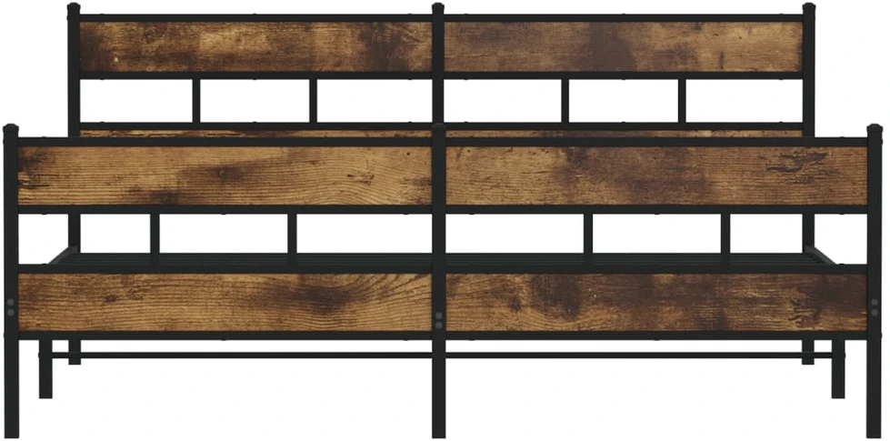 Lovos rėmas be čiužinio, dūminio ąžuolo, 200x200cm, metalas