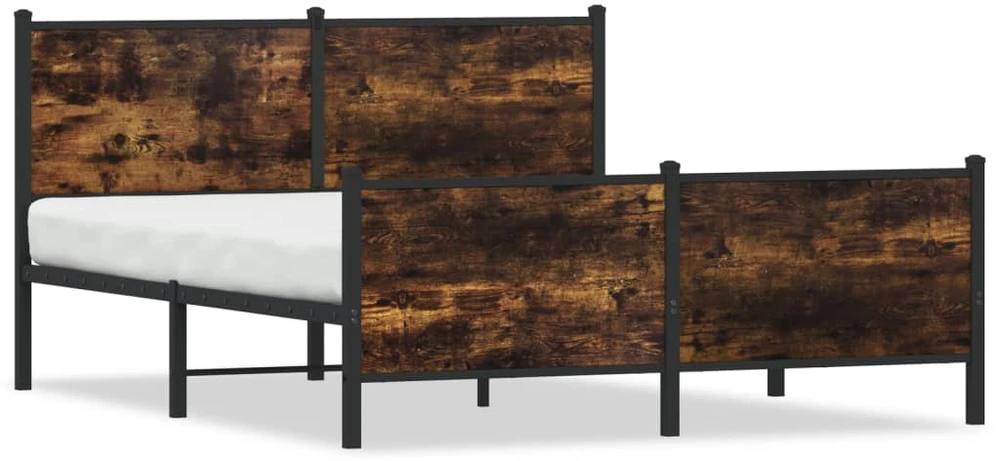 Lovos rėmas be čiužinio, dūminio ąžuolo, 160x200cm, metalas