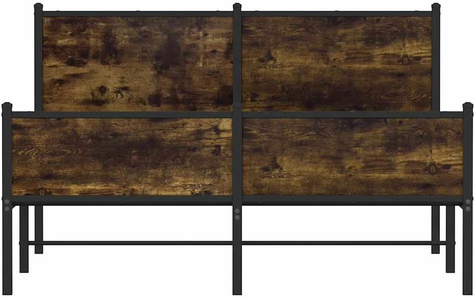 Lovos rėmas be čiužinio, dūminio ąžuolo, 140x190cm, metalas