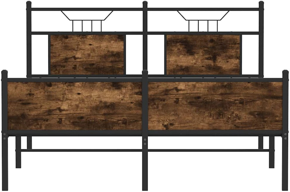Lovos rėmas be čiužinio, dūminio ąžuolo, 140x200cm, mediena