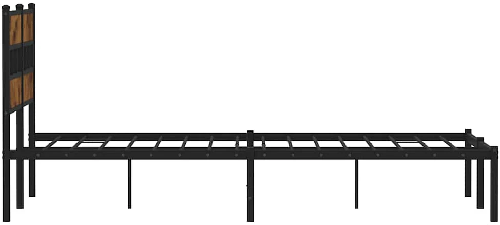 Lovos rėmas be čiužinio, dūminio ąžuolo, 150x200cm, metalas