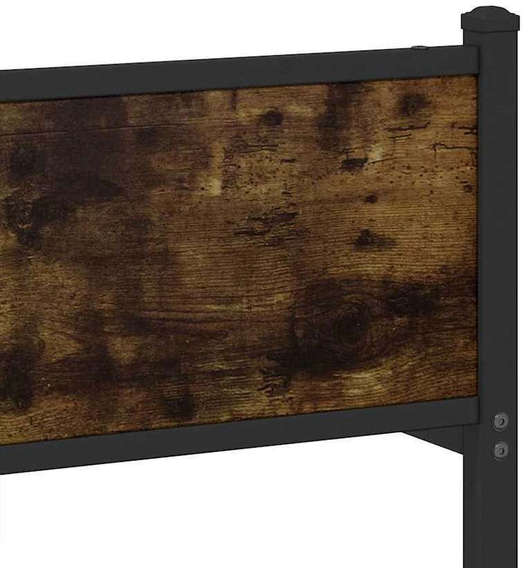 Lovos rėmas be čiužinio, dūminio ąžuolo, 160x200cm, metalas