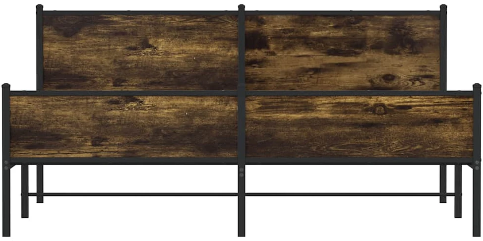 Lovos rėmas be čiužinio, dūminio ąžuolo, 160x200cm, metalas