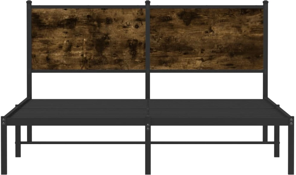 Lovos rėmas be čiužinio, dūminio ąžuolo, 140x200cm, metalas