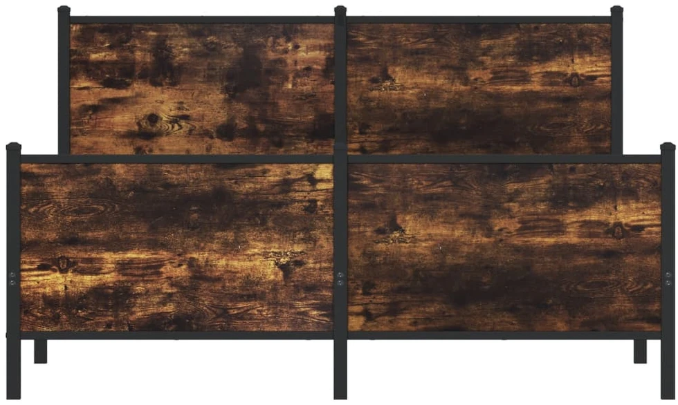 Lova Lovos rėmas be čiužinio, dūminio ąžuolo, 137x190 cm, metalas