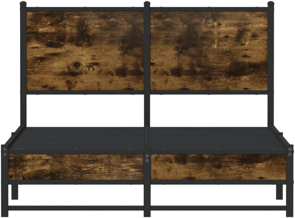 Lovos rėmas be čiužinio, dūminio ąžuolo, 120x190cm, metalas