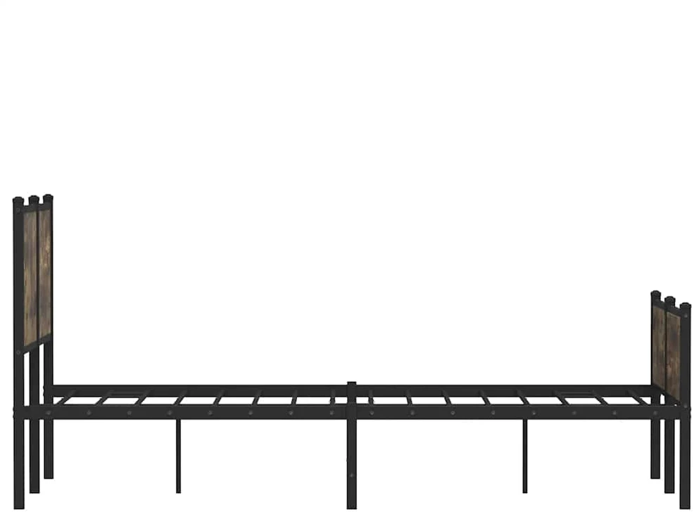Lovos rėmas be čiužinio, dūminio ąžuolo, 120x190cm, metalas