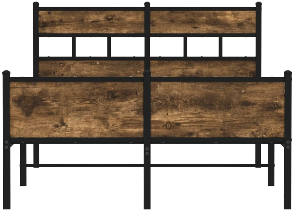 Lovos rėmas be čiužinio, dūminio ąžuolo, 120x200cm, mediena