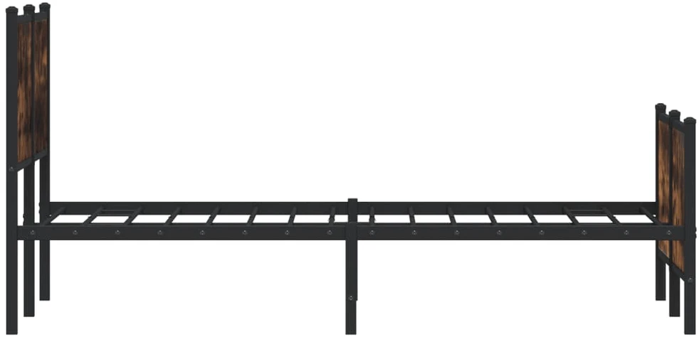 Lovos rėmas be čiužinio, dūminio ąžuolo, 150x200cm, metalas