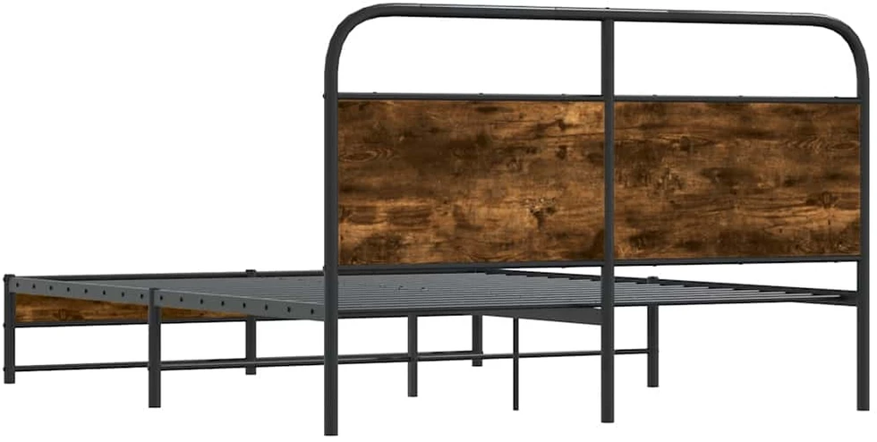 Lovos rėmas be čiužinio, dūminio ąžuolo, 150x200cm, mediena
