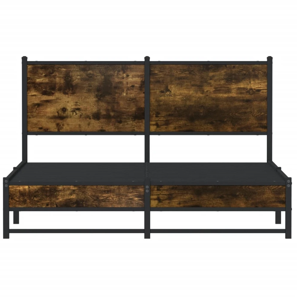 Lovos rėmas be čiužinio, dūminio ąžuolo, 140x200cm, metalas