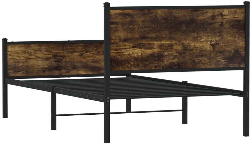 Lova Lovos rėmas be čiužinio, dūminio ąžuolo, 100x190cm, metalas