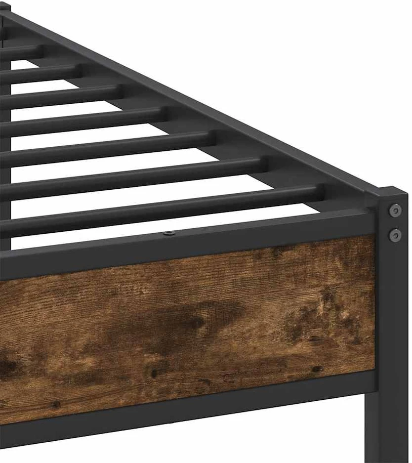 Lova Lovos rėmas be čiužinio, dūminio ąžuolo, 183x213 cm, mediena