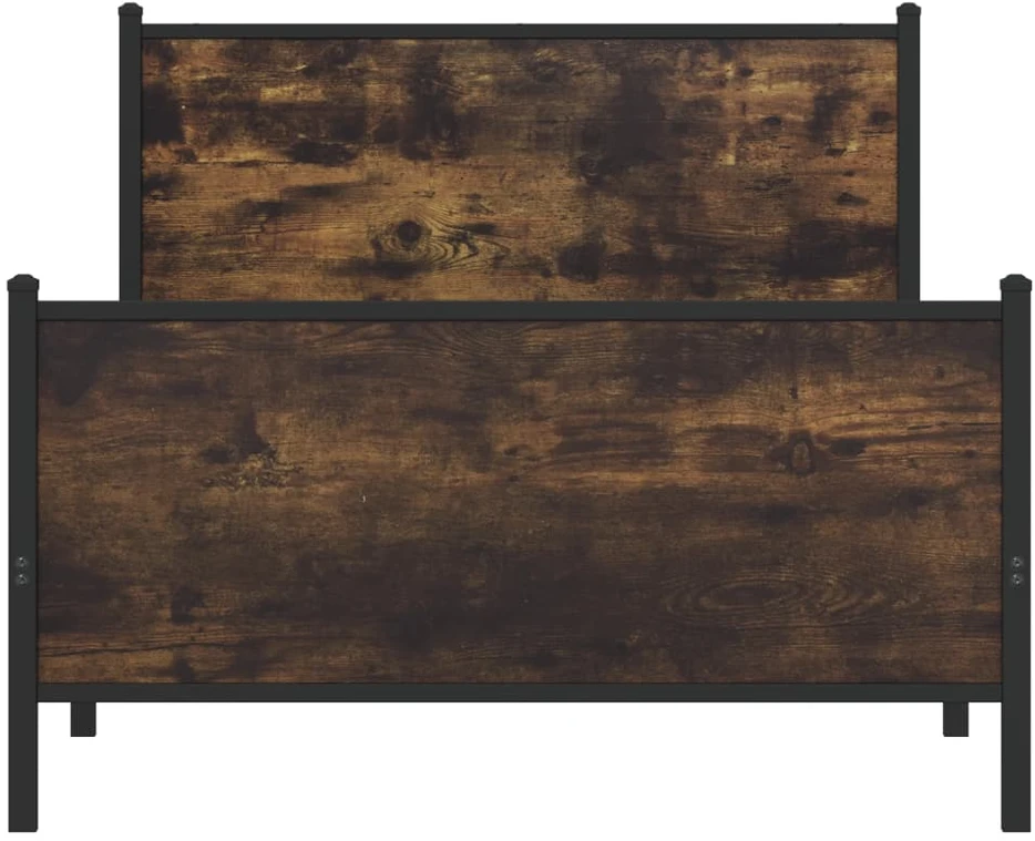 Lova Lovos rėmas be čiužinio, dūminio ąžuolo, 107x203cm, metalas