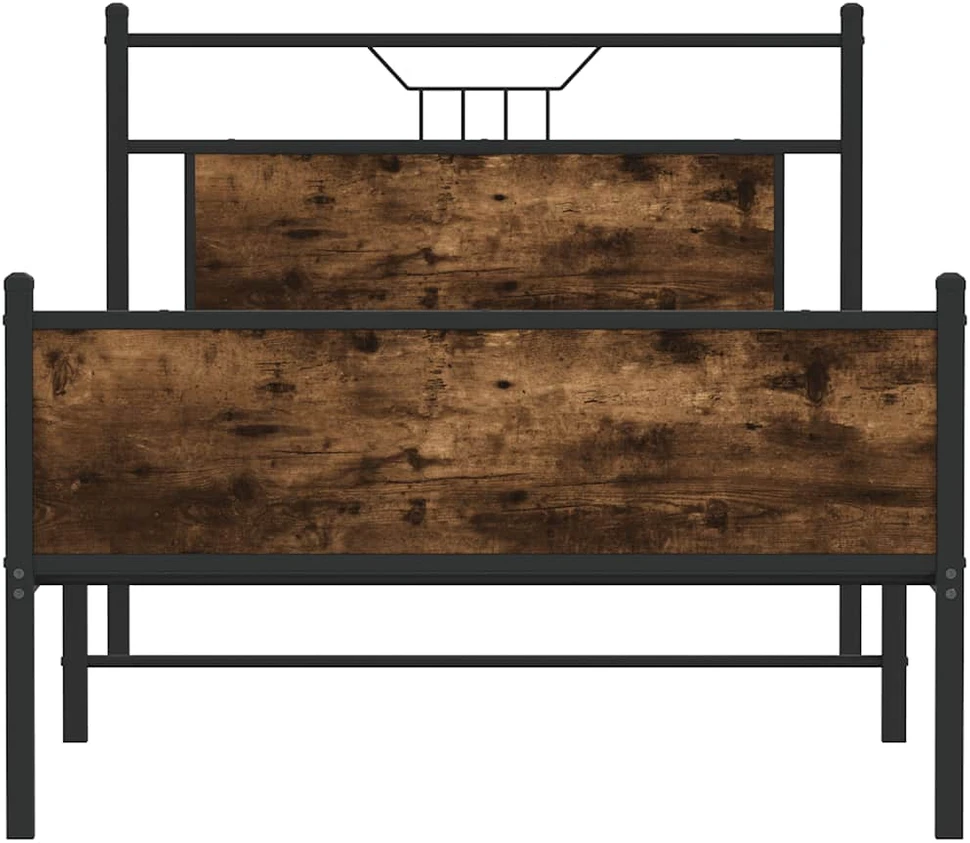 Lova Lovos rėmas be čiužinio, dūminio ąžuolo, 107x203 cm, mediena