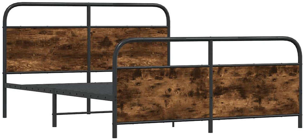 Lova Lovos rėmas be čiužinio, dūminio ąžuolo, 183x213cm, metalas