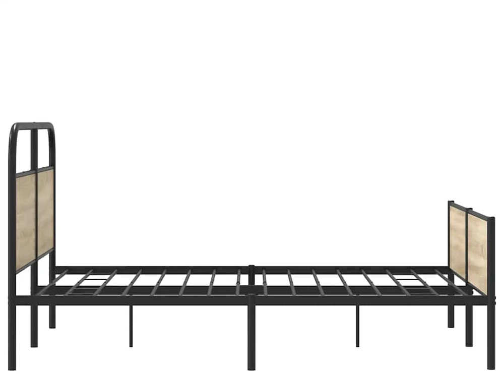 Lovos rėmas be čiužinio, dūminio ąžuolo, 160x200cm, metalas