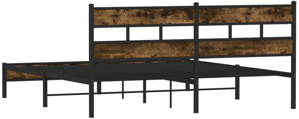 Lova Lovos rėmas be čiužinio, dūminio ąžuolo, 183x213cm, metalas