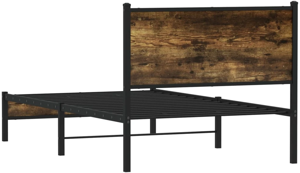 Lova Lovos rėmas be čiužinio, dūminio ąžuolo, 100x190cm, metalas