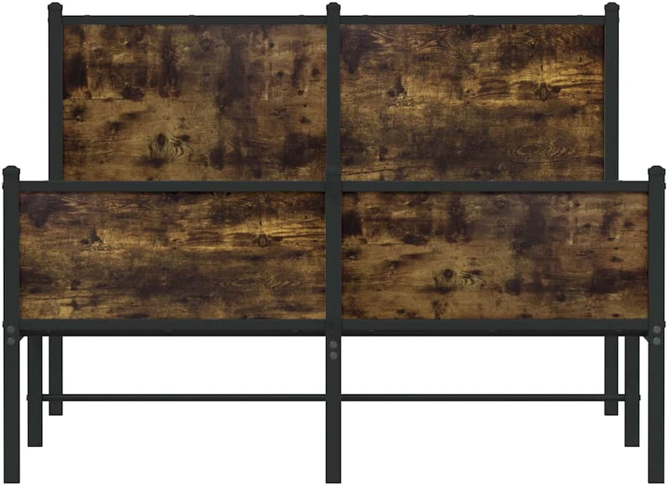 Lovos rėmas be čiužinio, dūminio ąžuolo, 120x200cm, metalas