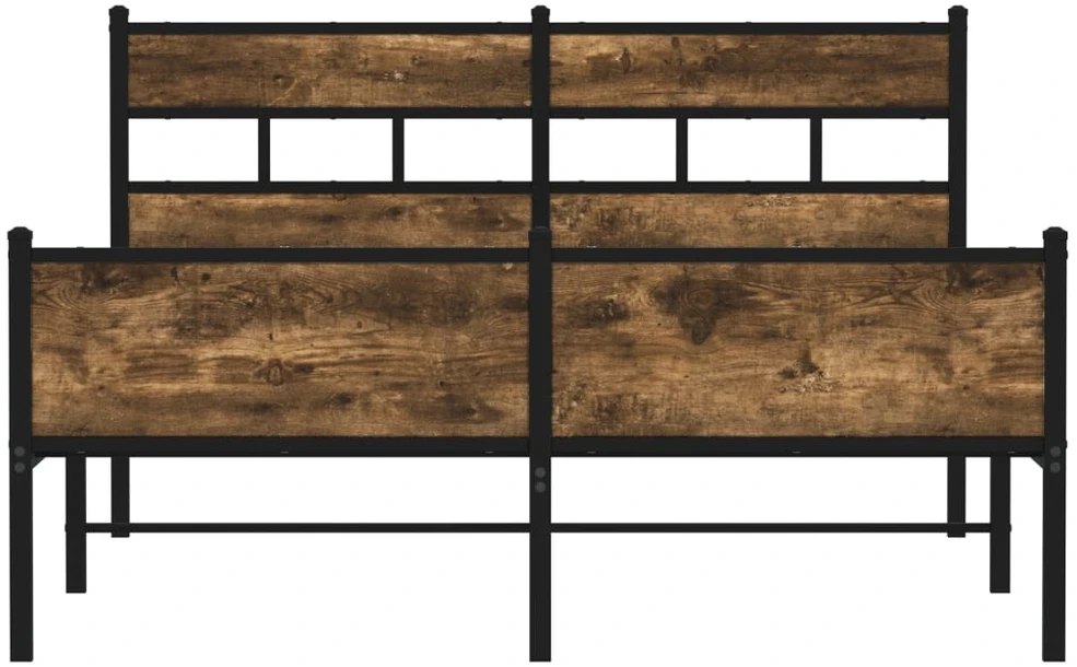 Lovos rėmas be čiužinio, dūminio ąžuolo, 140x200cm, mediena