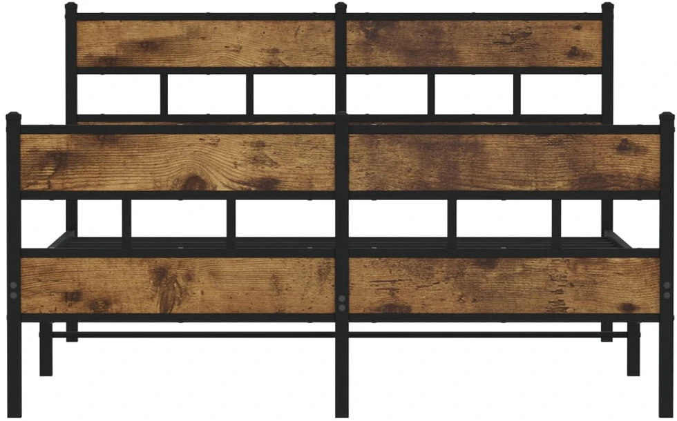 Lovos rėmas be čiužinio, dūminio ąžuolo, 160x200cm, metalas