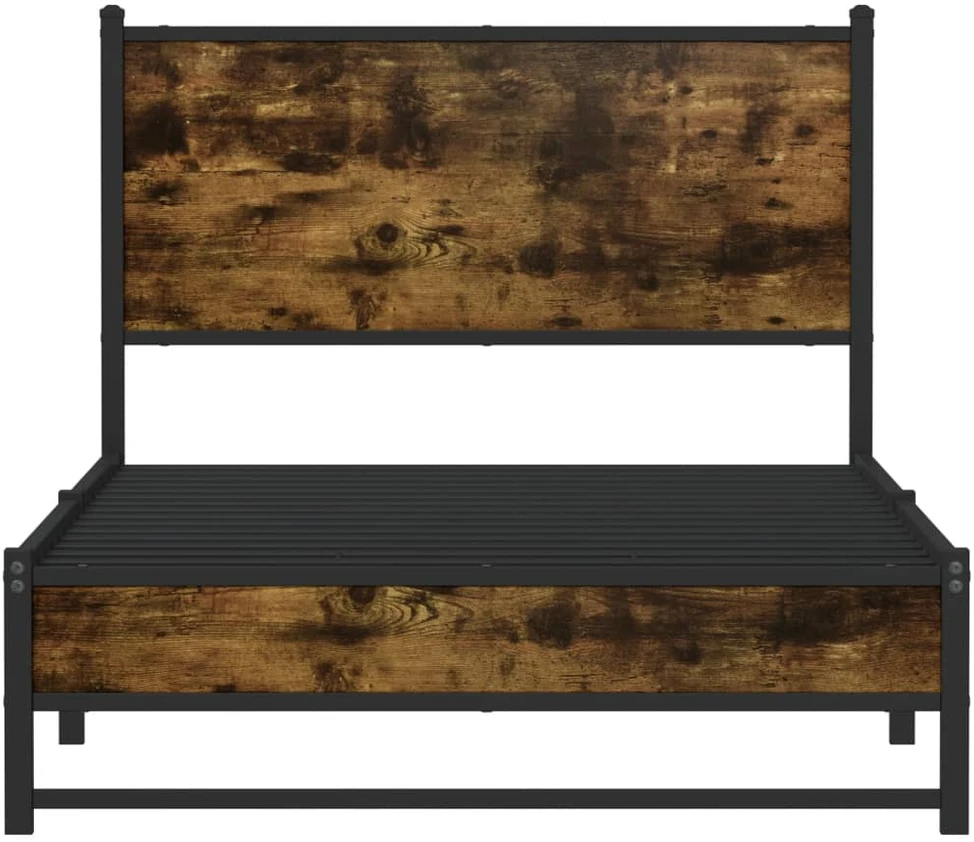 Lova Lovos rėmas be čiužinio, dūminio ąžuolo, 100x190cm, metalas