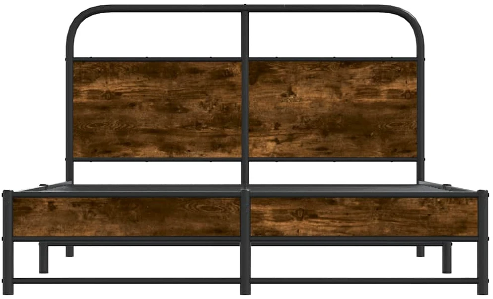 Lovos rėmas be čiužinio, dūminio ąžuolo, 140x200cm, mediena