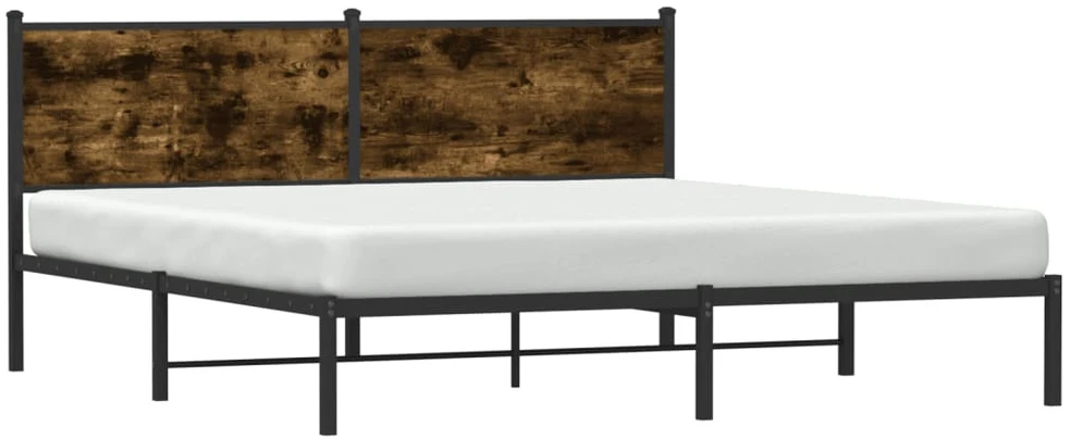 Lova Lovos rėmas be čiužinio, dūminio ąžuolo, 183x213cm, metalas