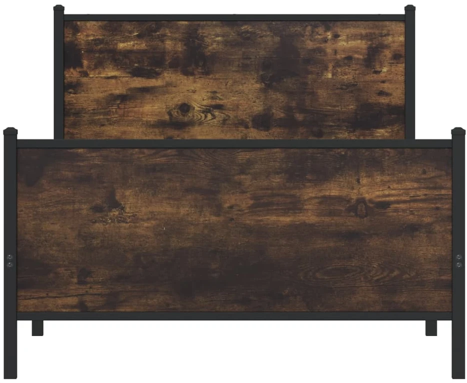 Lova Lovos rėmas be čiužinio, dūminio ąžuolo, 100x190cm, metalas
