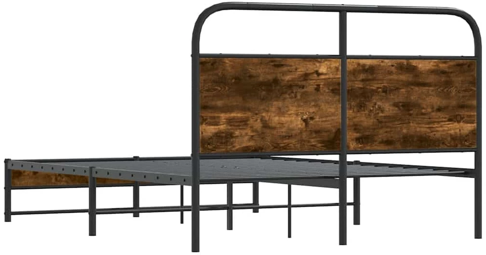 Lovos rėmas be čiužinio, dūminio ąžuolo, 120x200cm, mediena