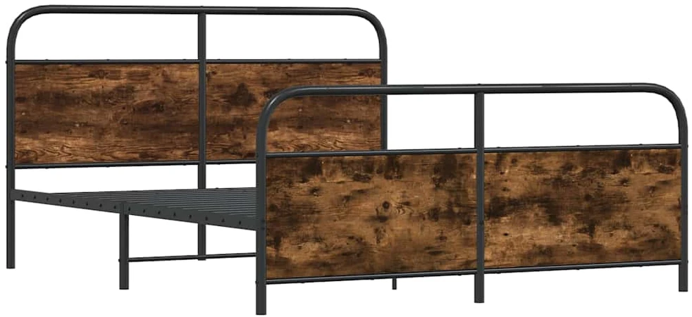 Lova Lovos rėmas be čiužinio, dūminio ąžuolo, 193x203cm, metalas