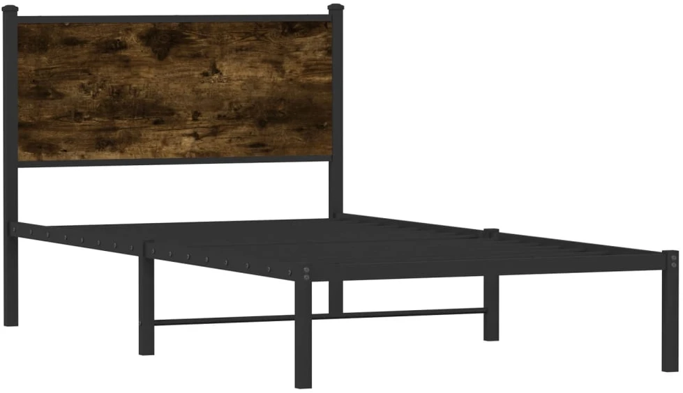 Lova Lovos rėmas be čiužinio, dūminio ąžuolo, 107x203cm, metalas