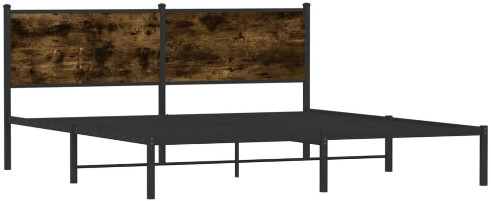 Lovos rėmas be čiužinio, dūminio ąžuolo, 160x200cm, metalas