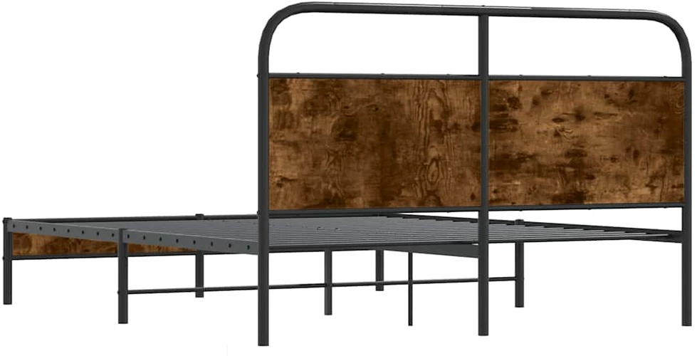 Lovos rėmas be čiužinio, dūminio ąžuolo, 160x200 cm, mediena