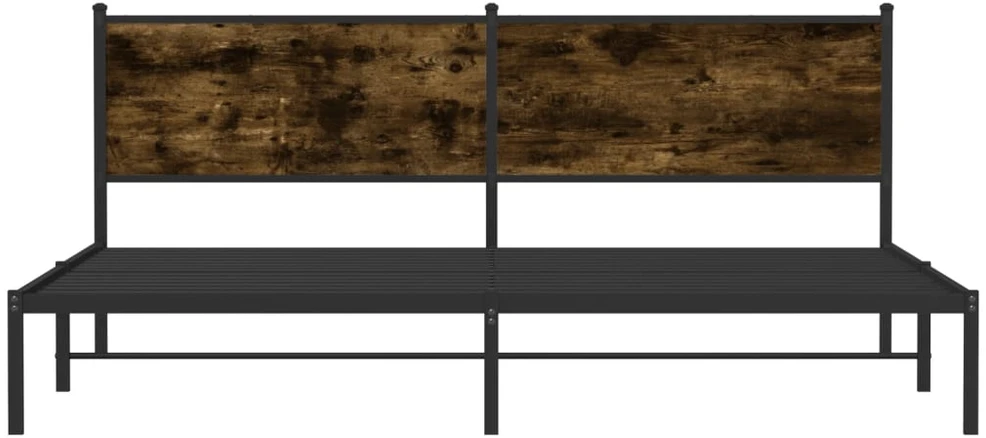 Lovos rėmas be čiužinio, dūminio ąžuolo, 200x200cm, metalas