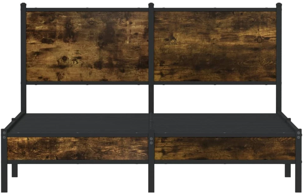 Lovos rėmas be čiužinio, dūminio ąžuolo, 150x200cm, metalas
