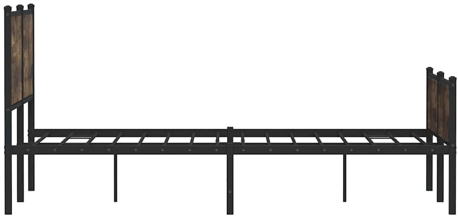 Lovos rėmas be čiužinio, dūminio ąžuolo, 140x200cm, metalas