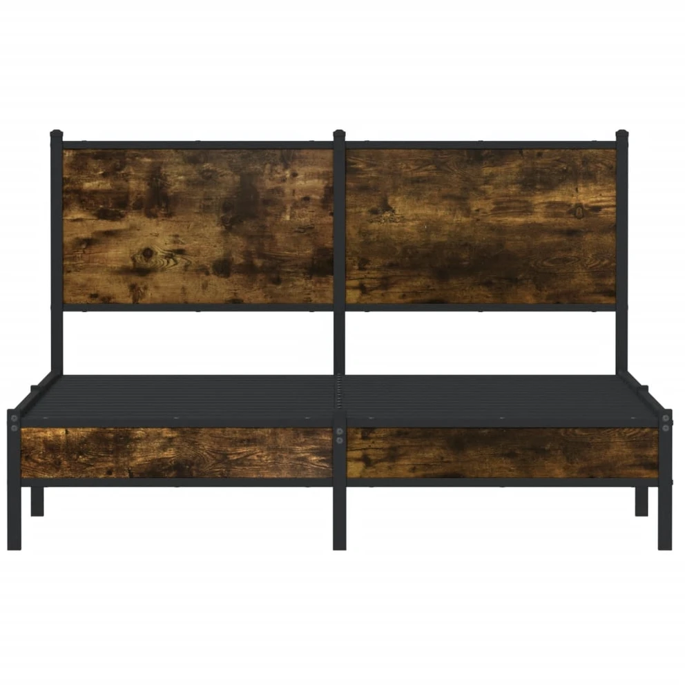 Lova Lovos rėmas be čiužinio, dūminio ąžuolo, 137x190 cm, metalas