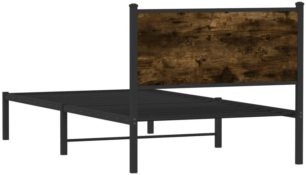 Lova Lovos rėmas be čiužinio, dūminio ąžuolo, 100x190cm, metalas