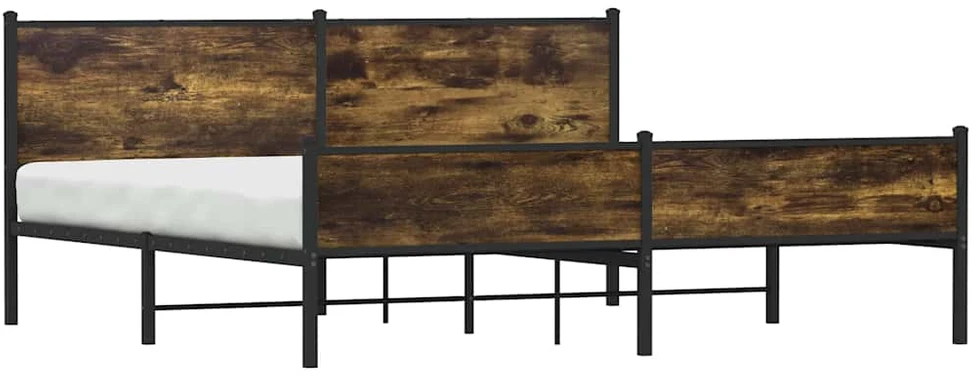 Lova Lovos rėmas be čiužinio, dūminio ąžuolo, 193x203cm, metalas