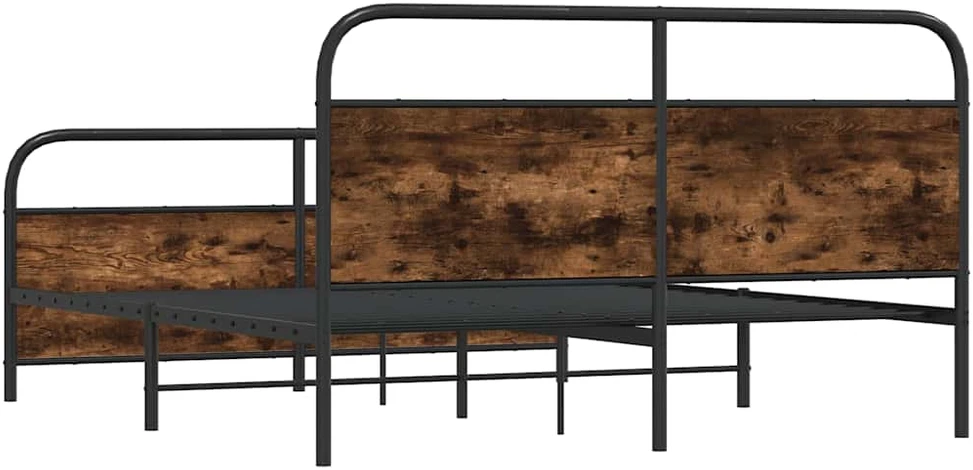 Lova Lovos rėmas be čiužinio, dūminio ąžuolo, 193x203cm, metalas